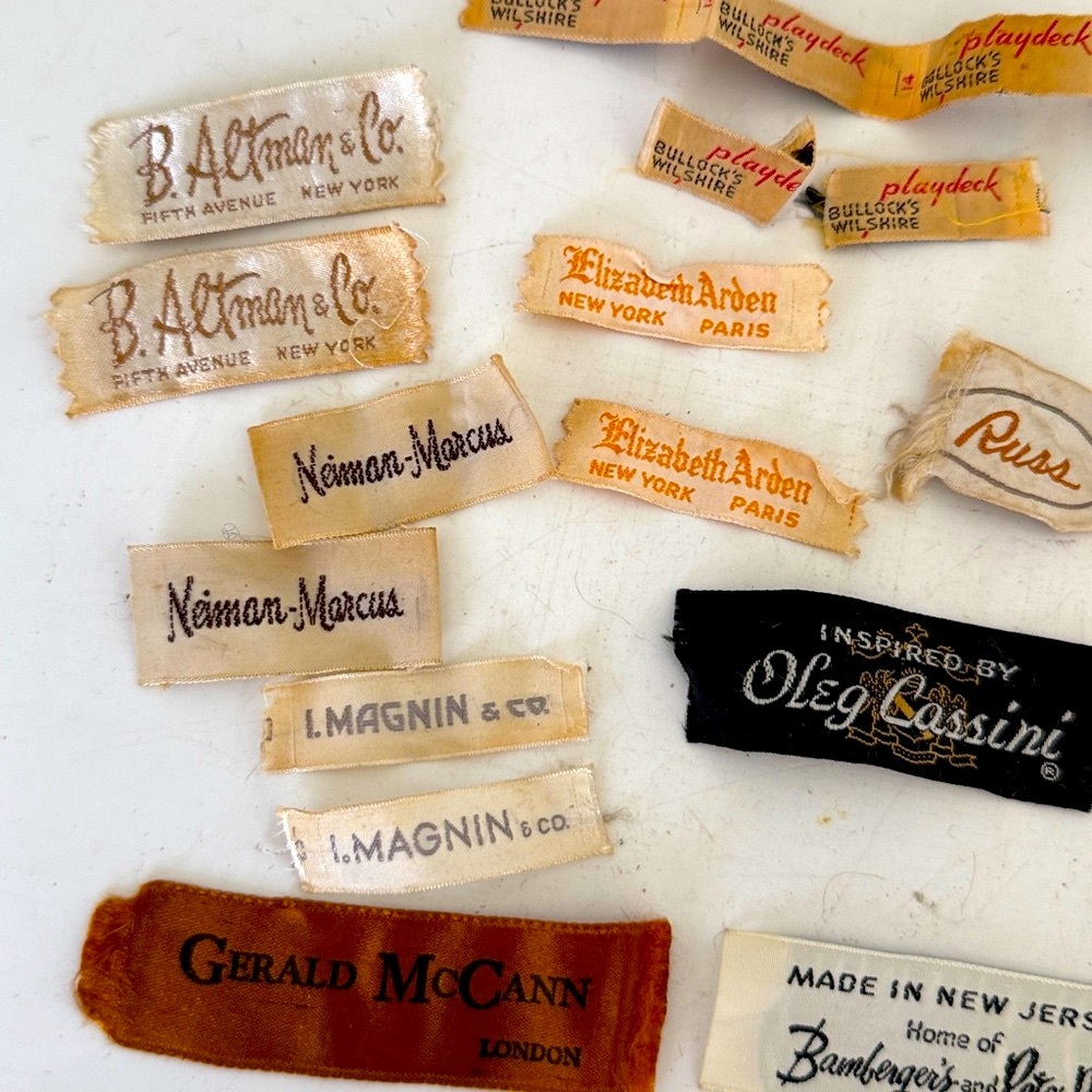 Vintage Designer Clothing Fashion Labels - Clothing Tags - Picture 2 of 6
